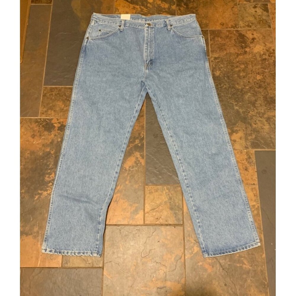 40x30  NEW NWT Wrangler Comfort 5 star Regular Fit Mens Blue Denim Jeans